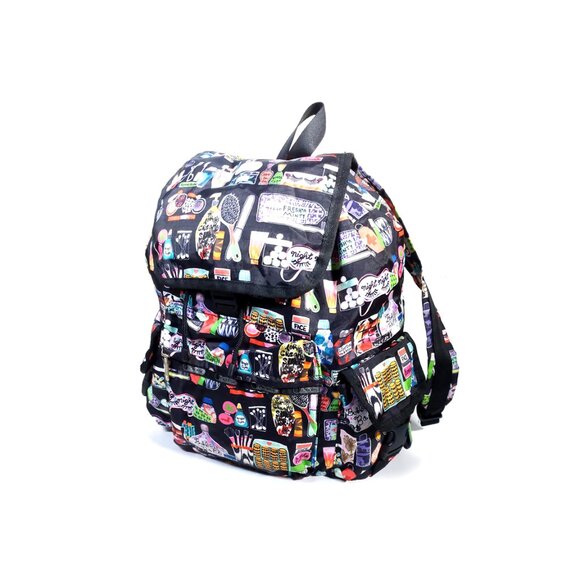 Lesportsac Backpack X Large Cosmetic Beauty Voyager backpack RARE main image 7